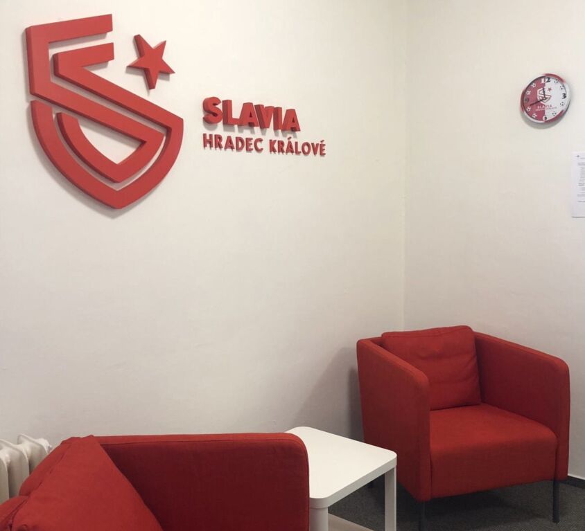 3D sportovní logo TJ Slavia Hradec Králové